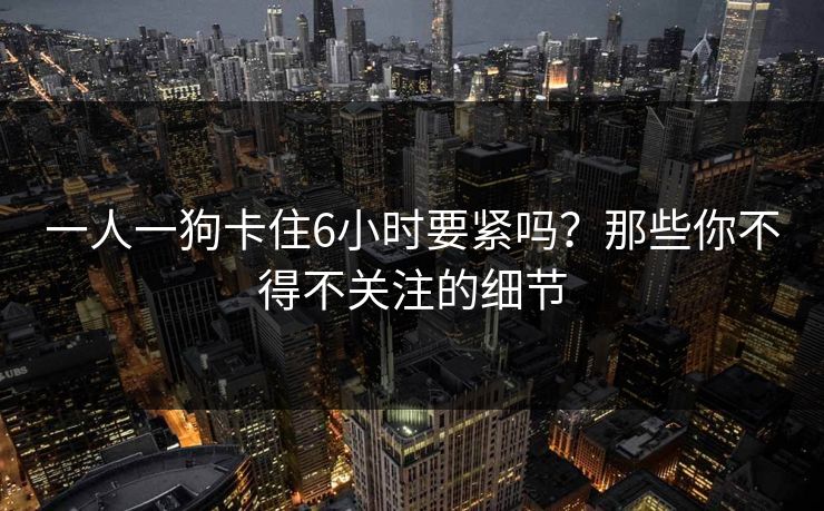 一人一狗卡住6小时要紧吗？那些你不得不关注的细节